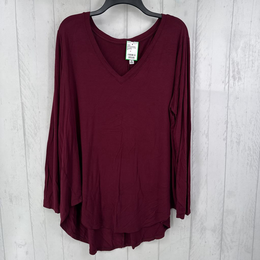 3X v-neck l/s tee
