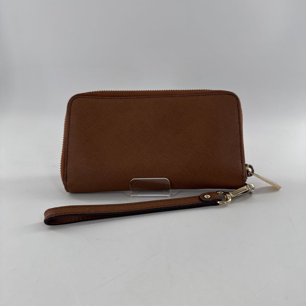 saffiano leather zip-around wallet/wristlet