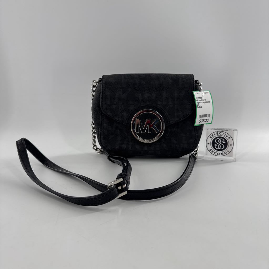 signature pebbled leather crossbody