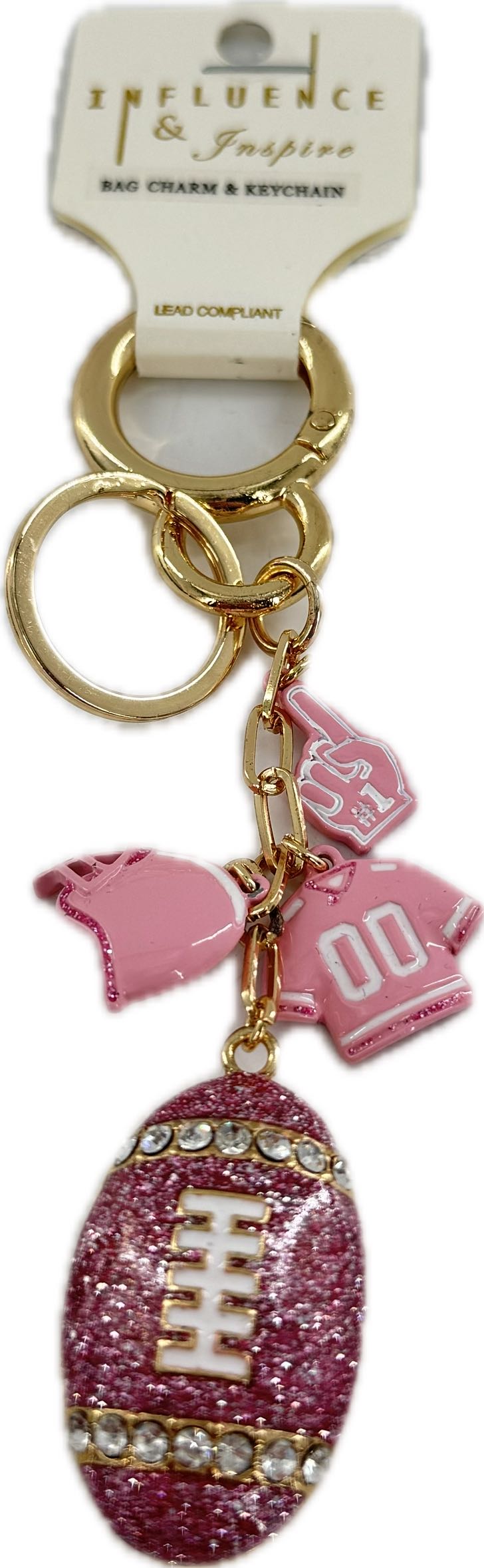 bag charm/keychain-pnk football