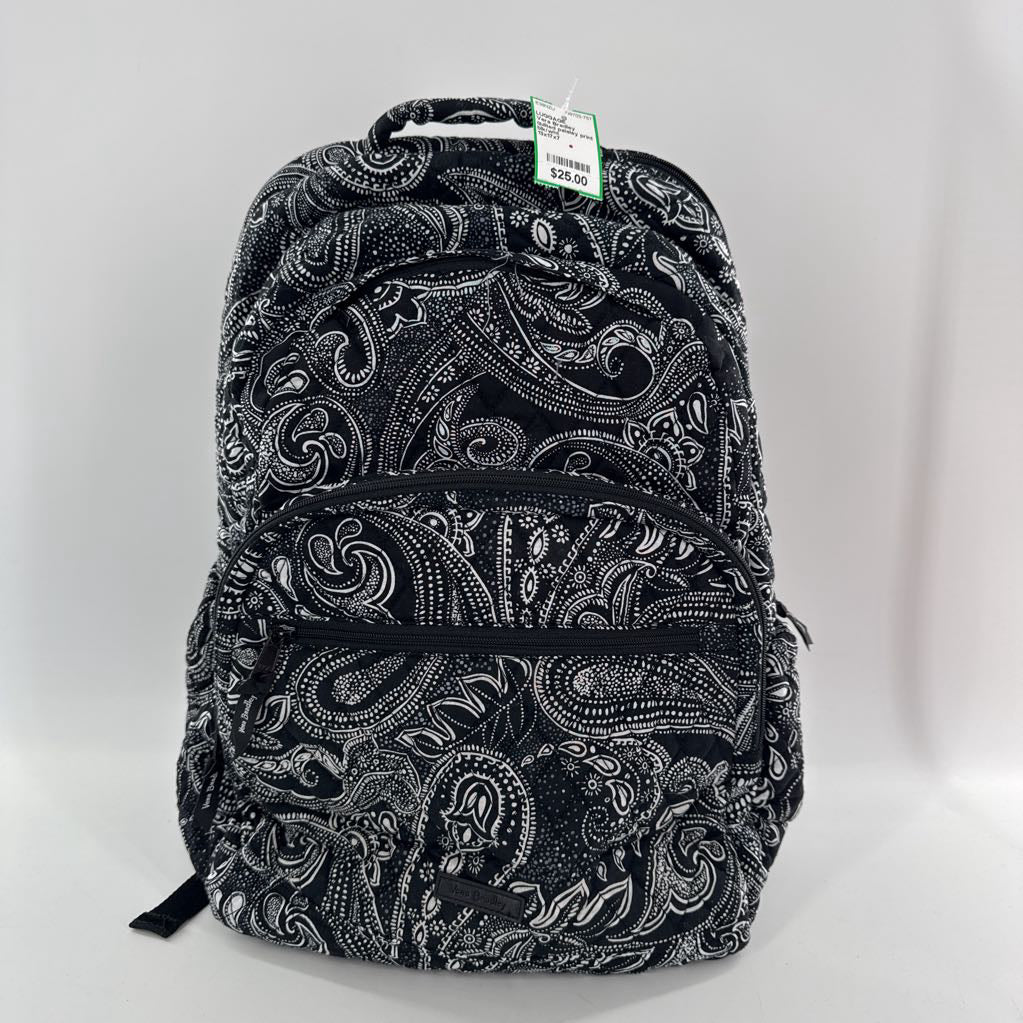 quilted paisley print backpack