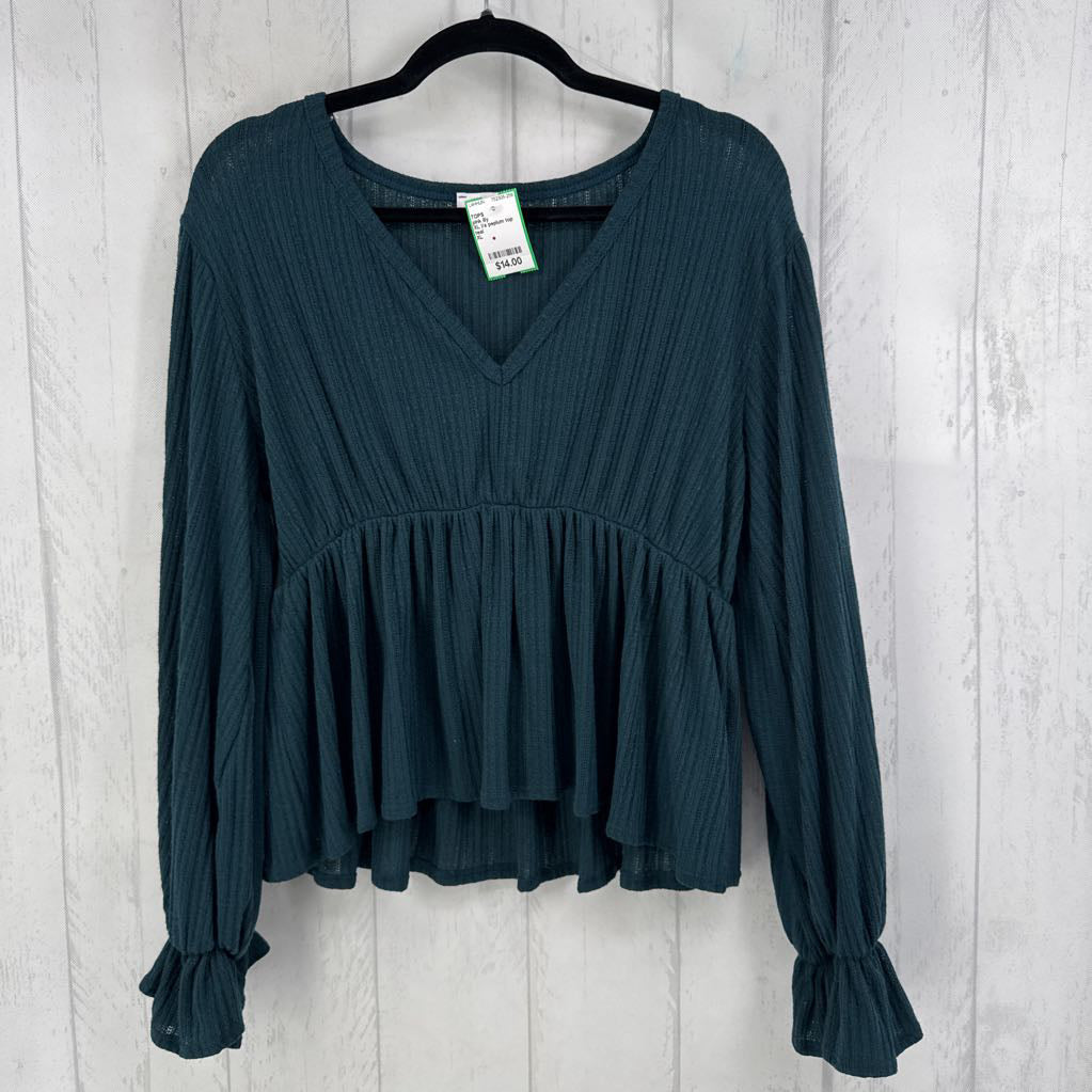 XL l/s peplum top