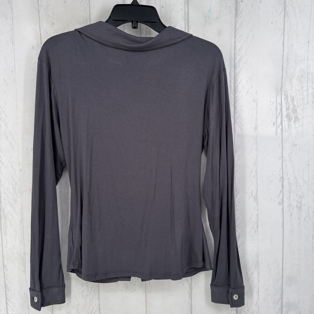 L l/s ruched button shirt