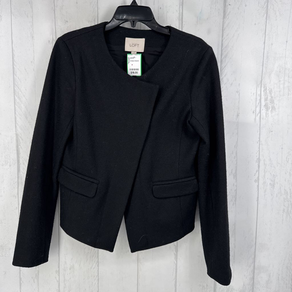 6 l/s snap closure blazer