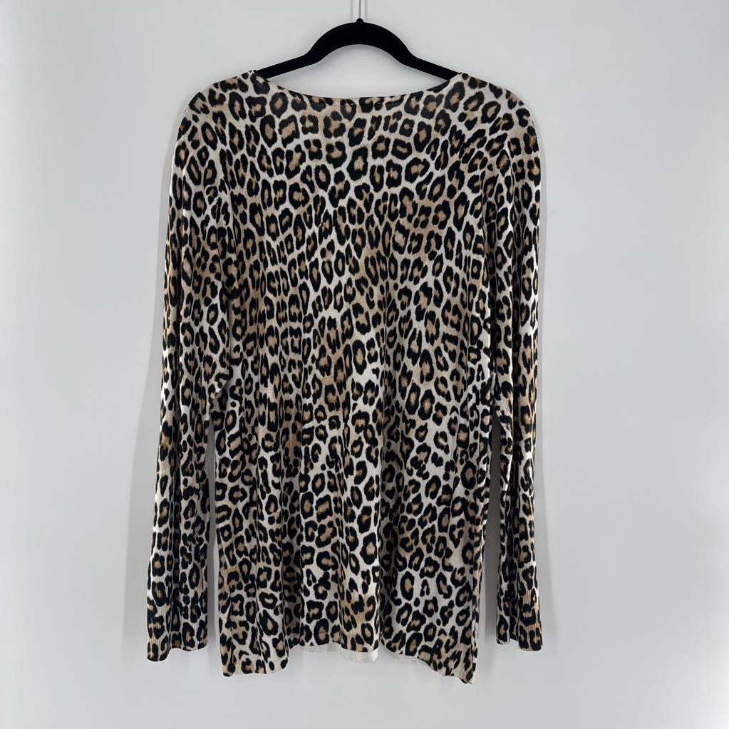 XL animal print l/s top