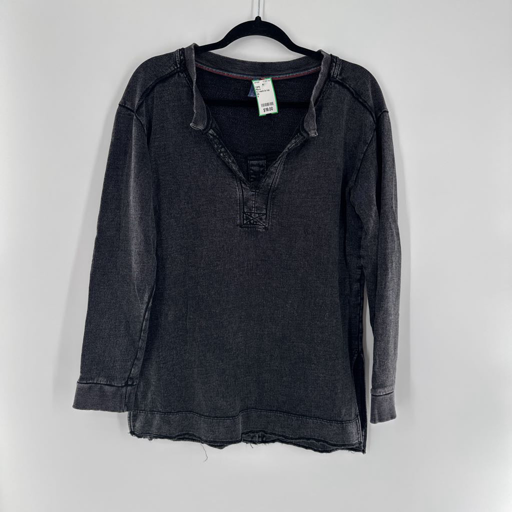 S v-neck l/s top