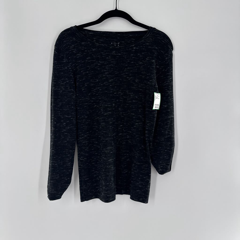 M marled l/s tee