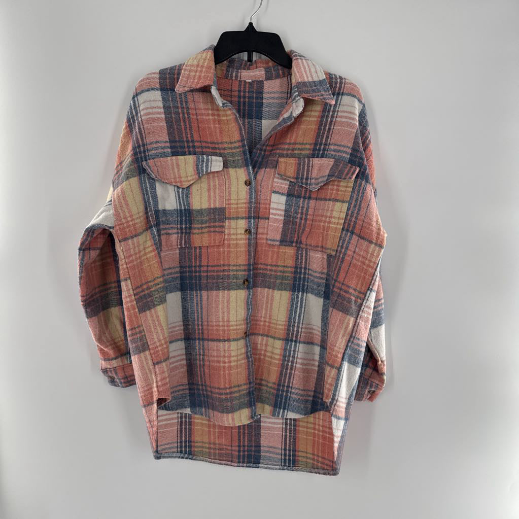 L plaid shacket