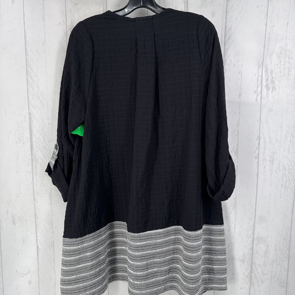 L textured tab slv tunic