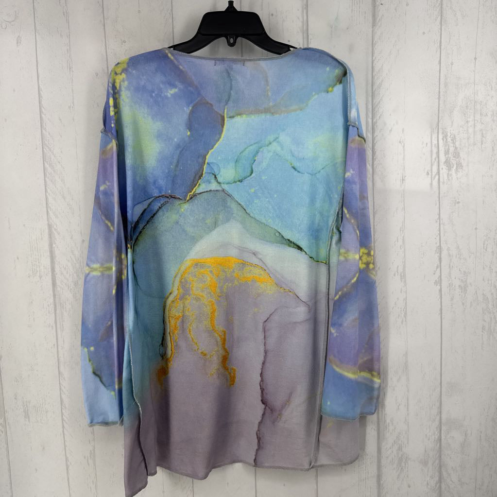 L printed l/s hi-lo top