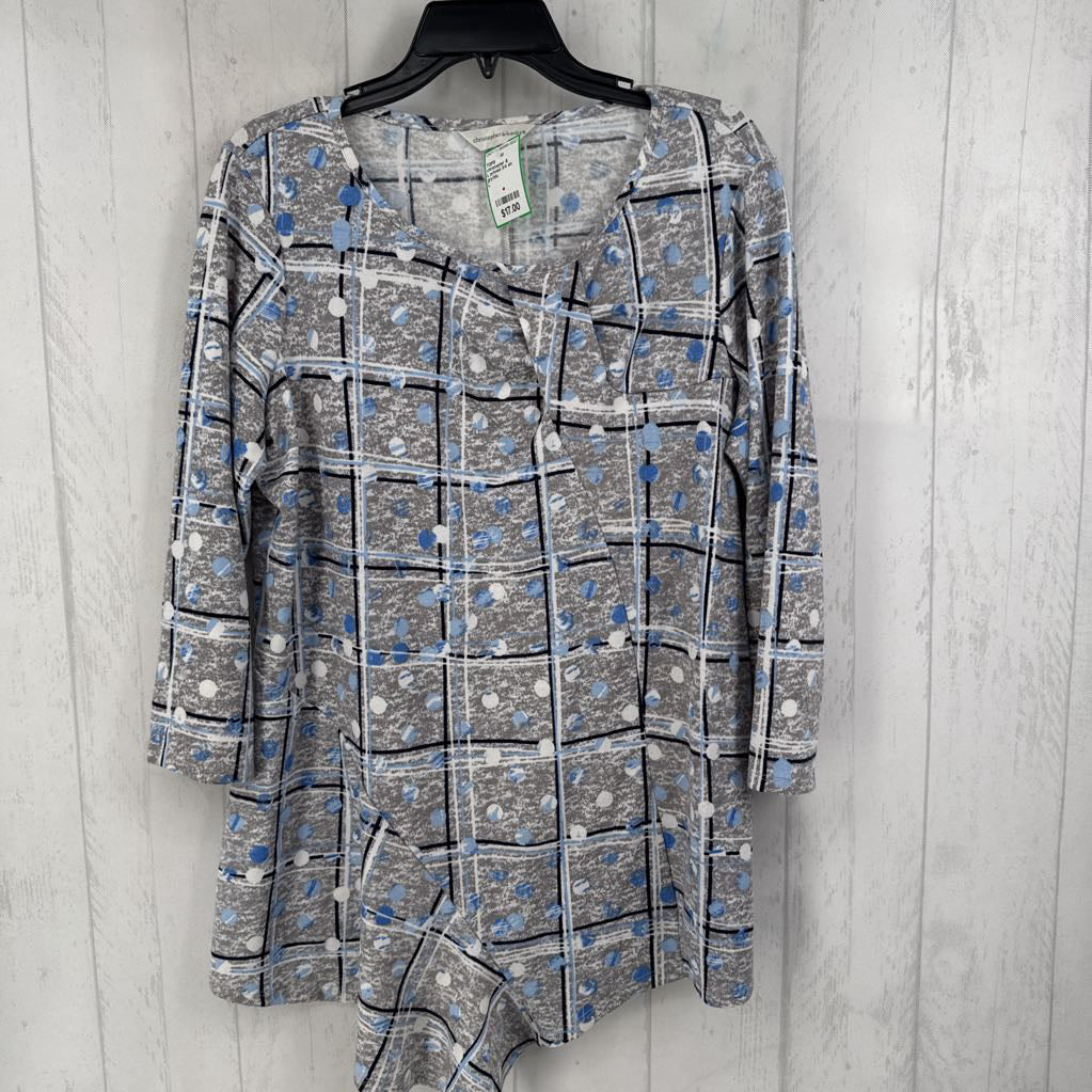 L printed 3/4 slv tunic