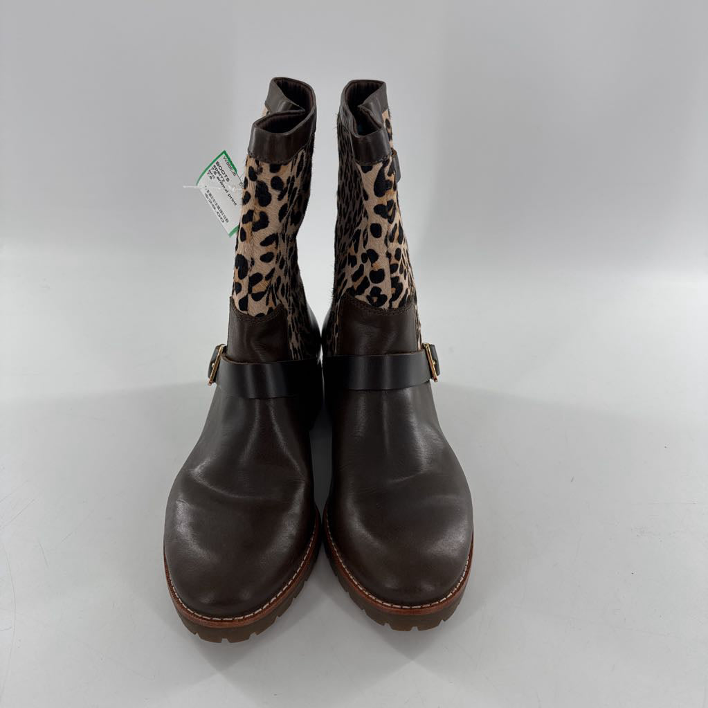 7.5 animal print buckle pull on boots