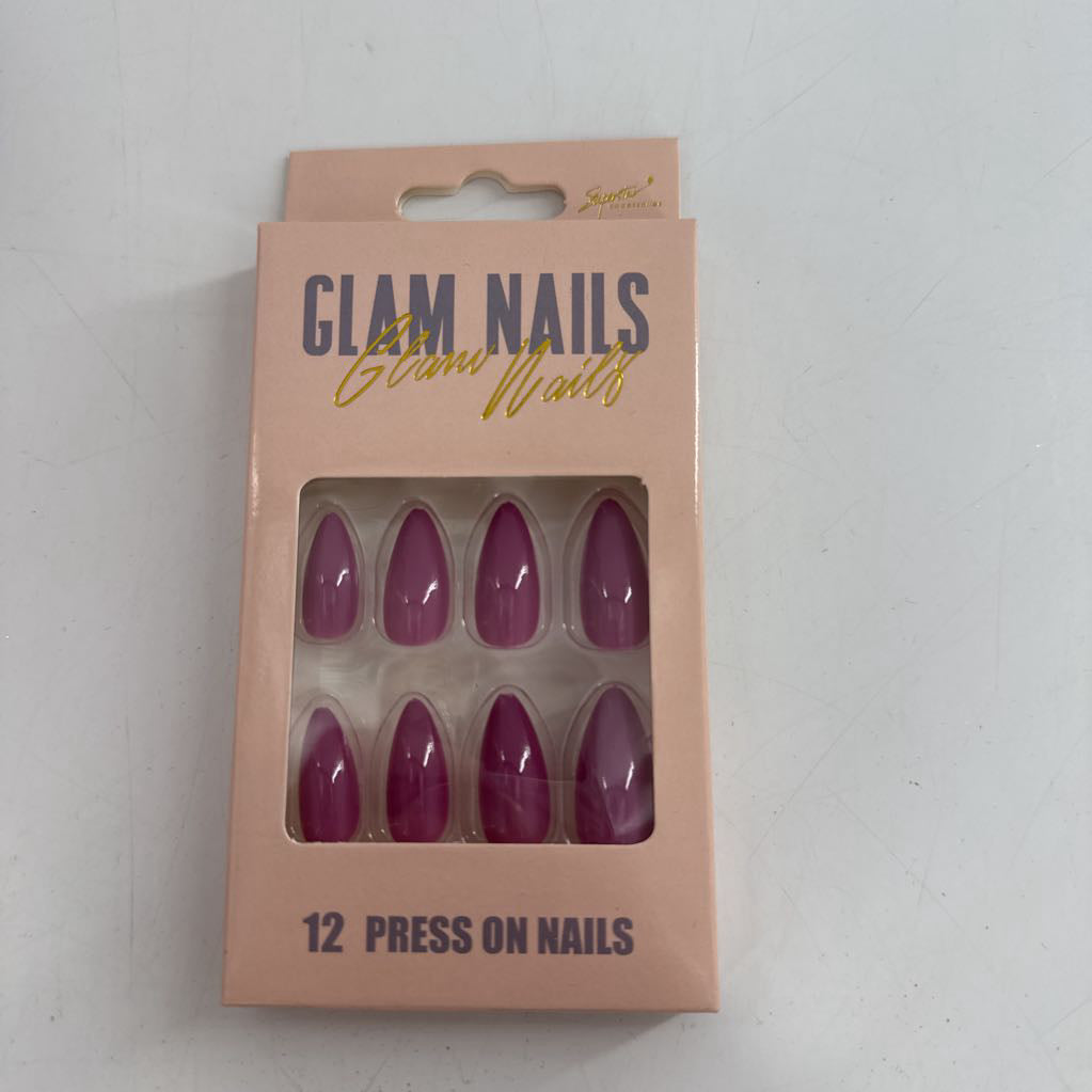 press on nails-purple