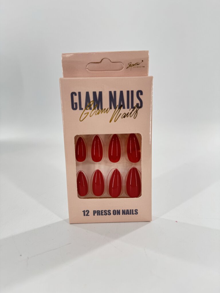 press on nails-red
