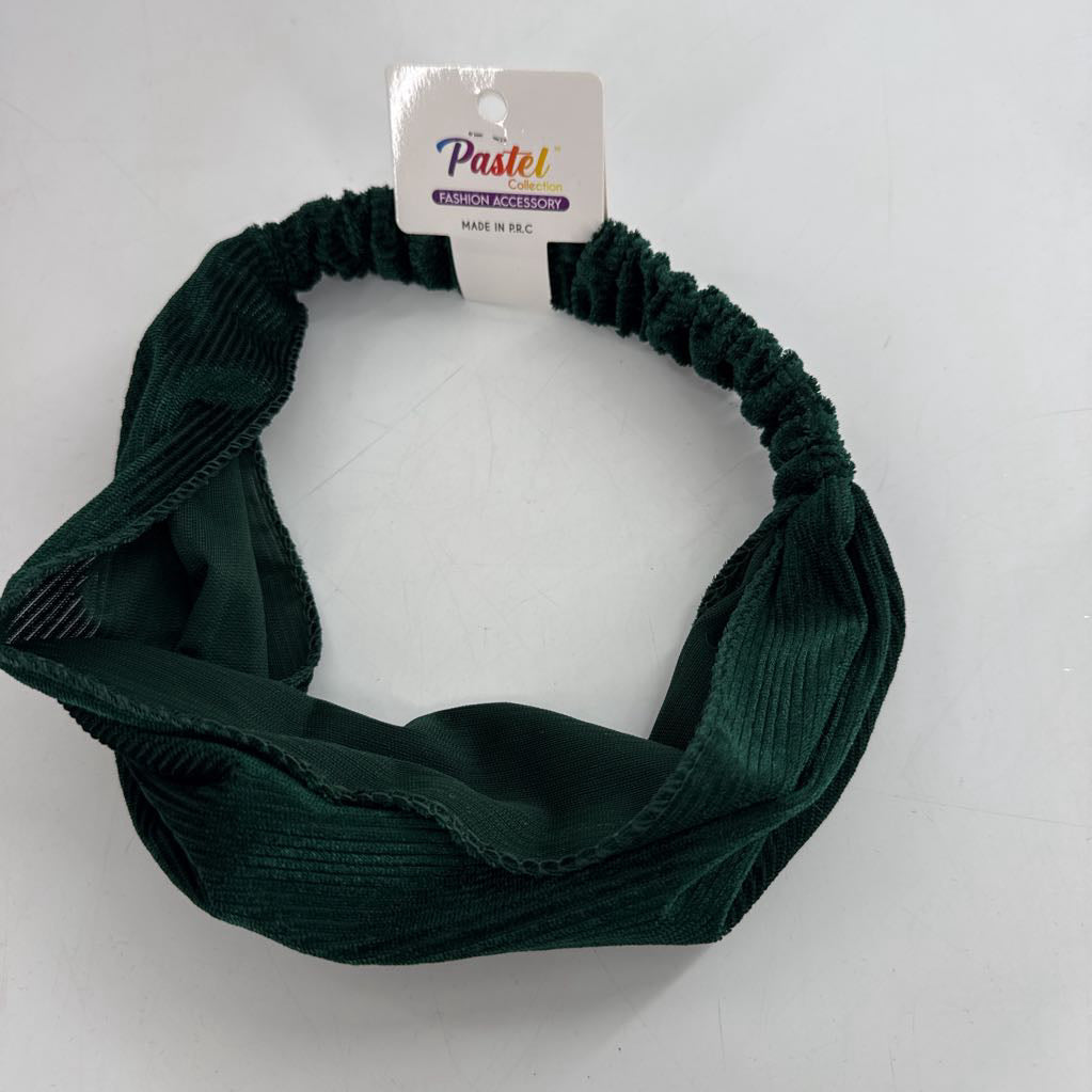 velour headband-grn