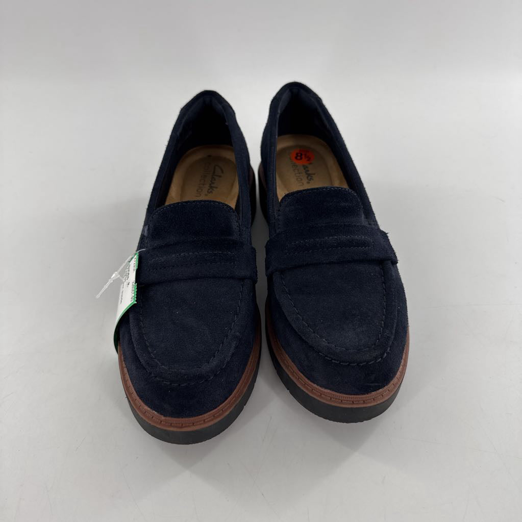 8.5 faux suede loafers