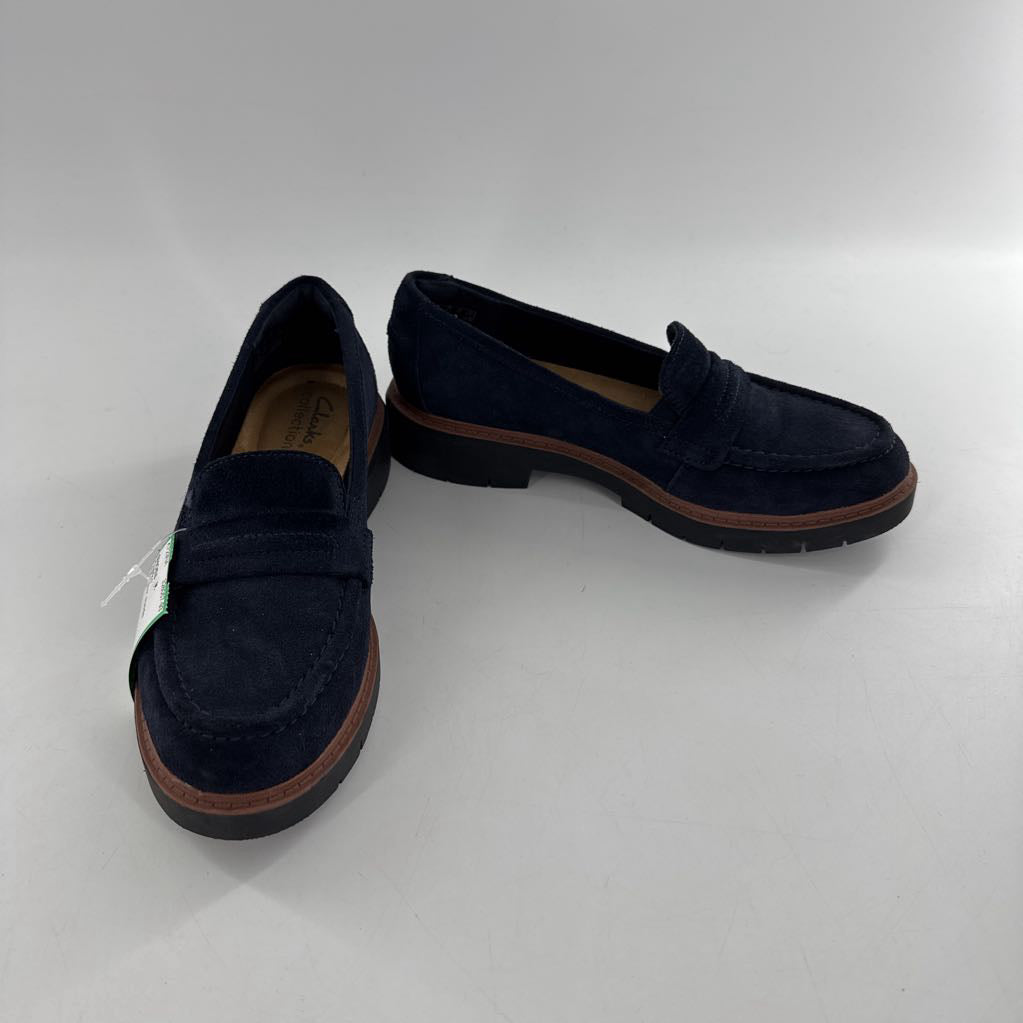 8.5 faux suede loafers