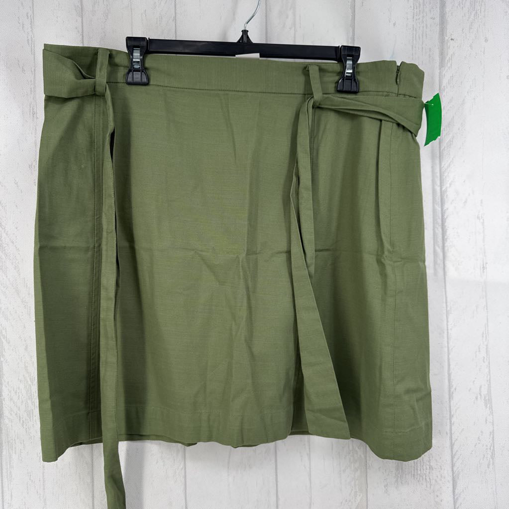 16 twill belted skirt