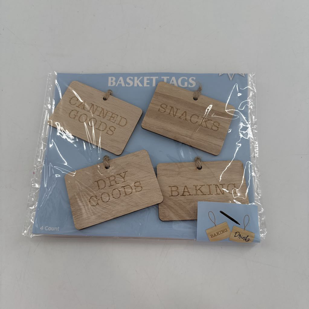 basket tags-brn