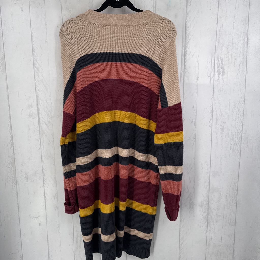 XXL l/s stripe sweater dress