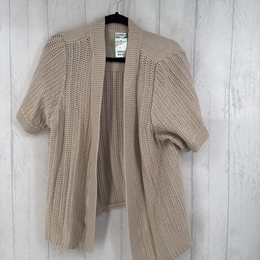 2x s/s open cardigan