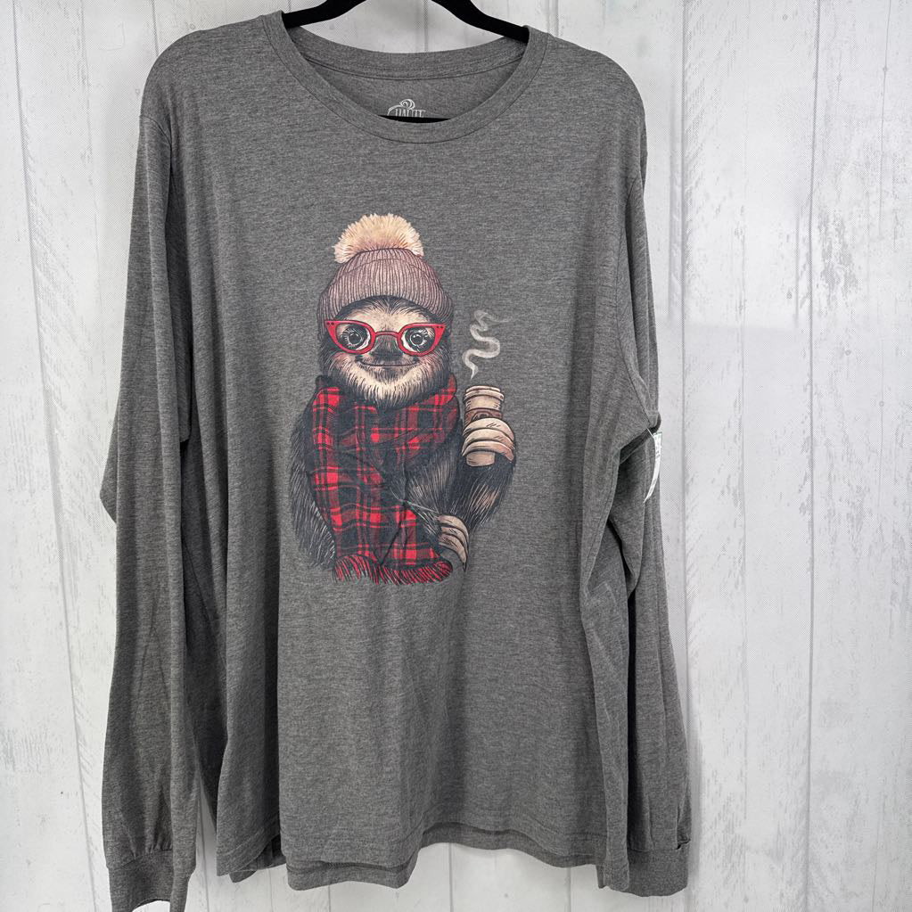 2XL sloth l/s tee