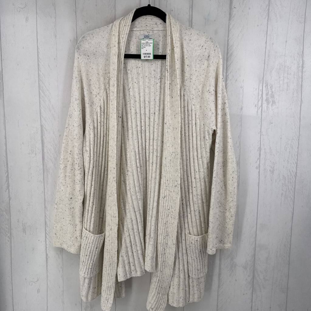 XXL rib knit open front cardi