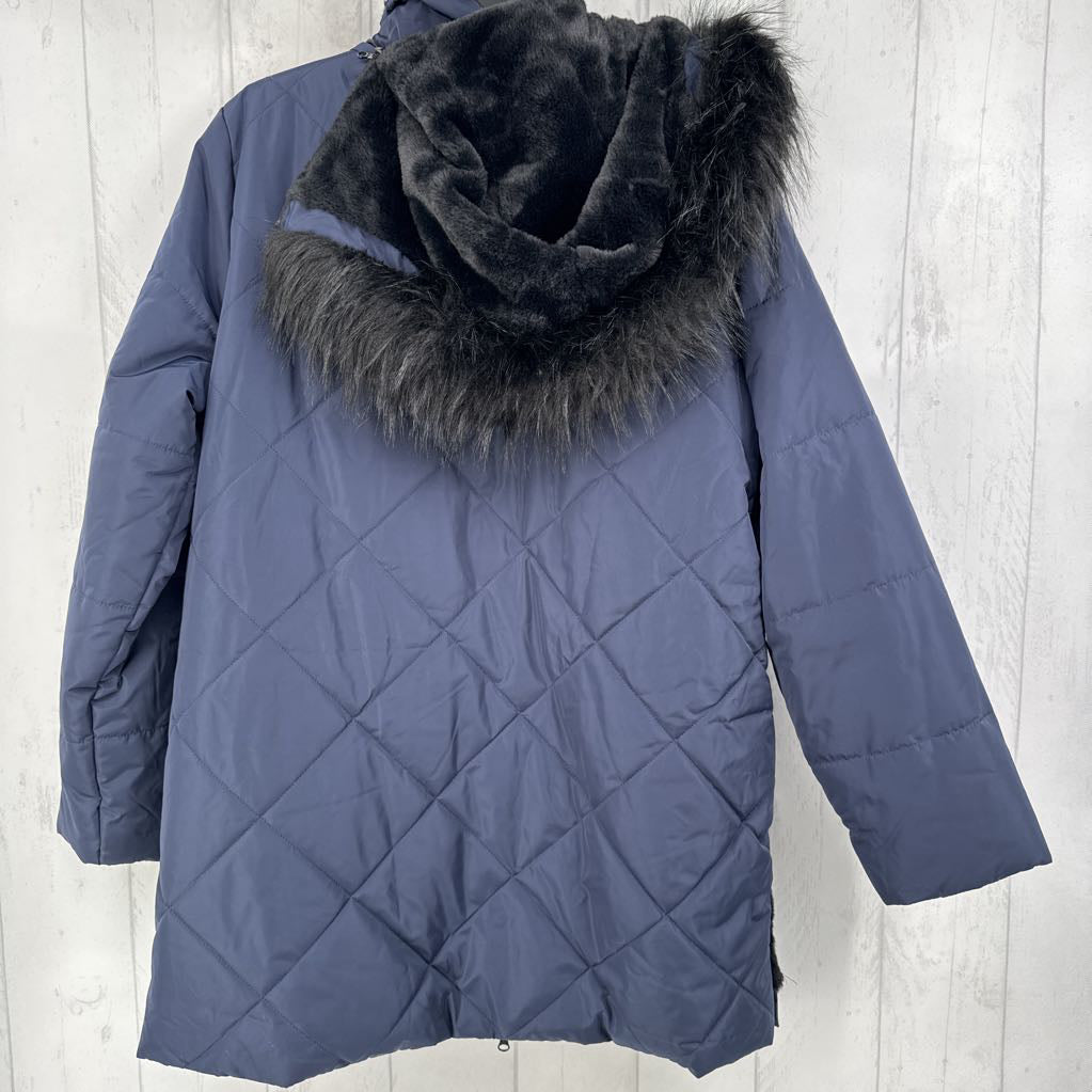 L faux fur lined parka