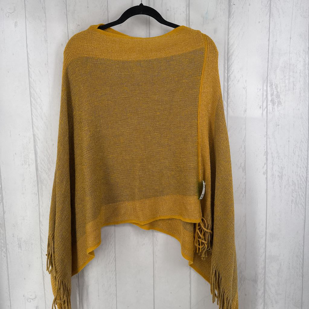 O/S fringe hem shawl