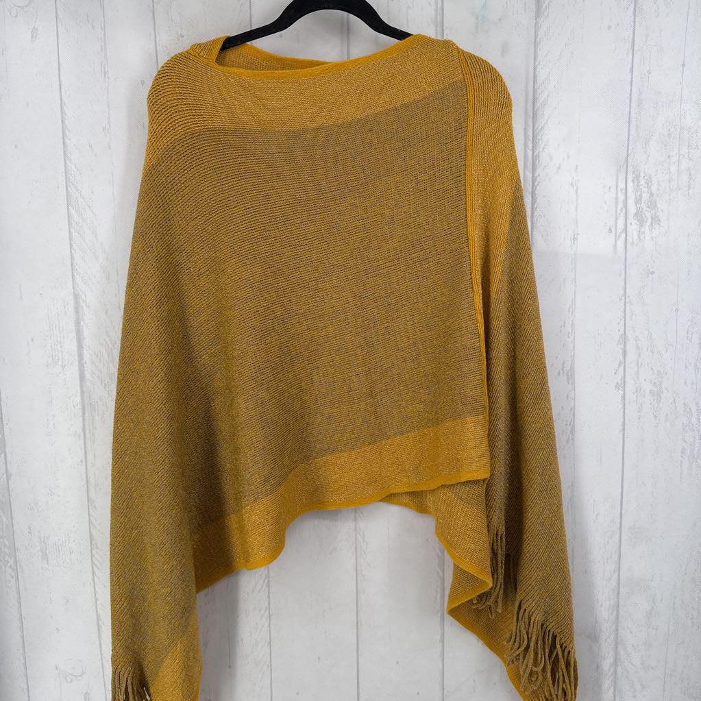 O/S fringe hem shawl