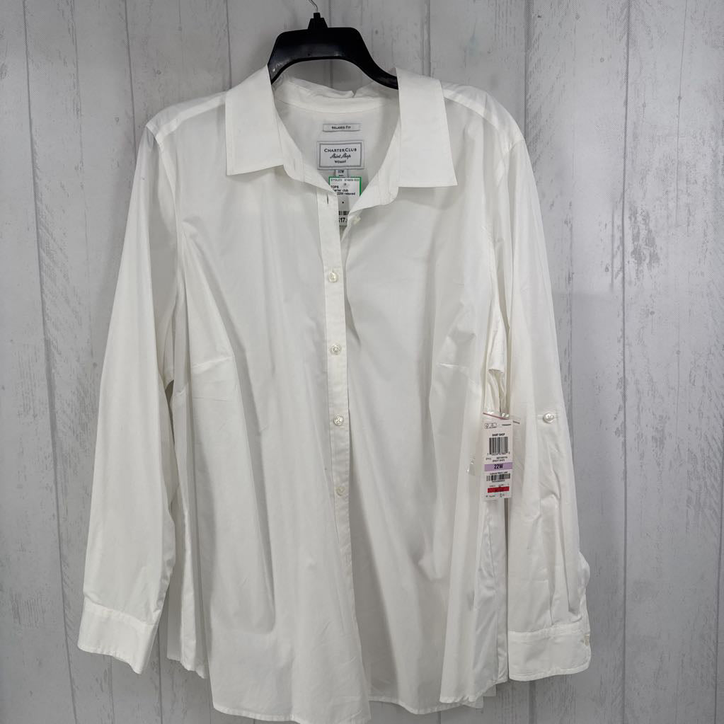 R32 22W relaxed fit button down l/s top