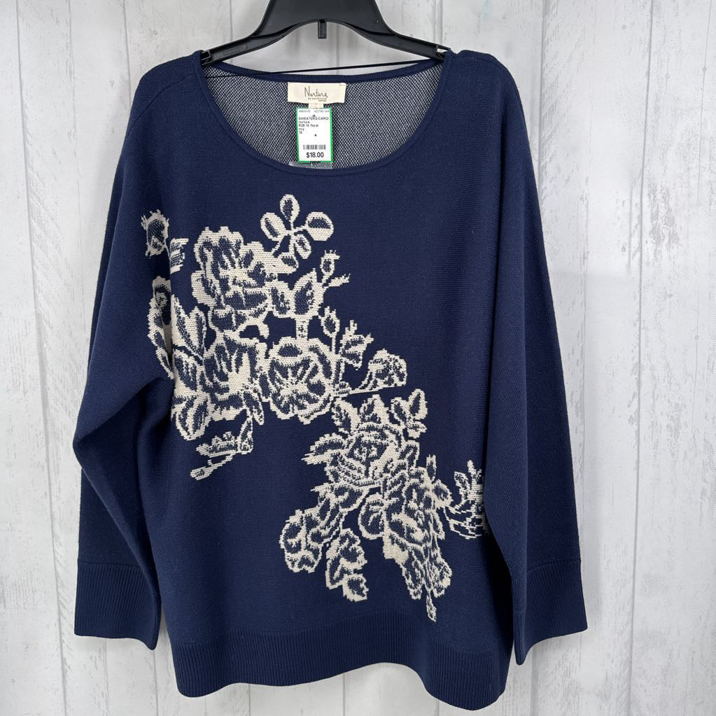 R28 1X floral dolman slv sweater