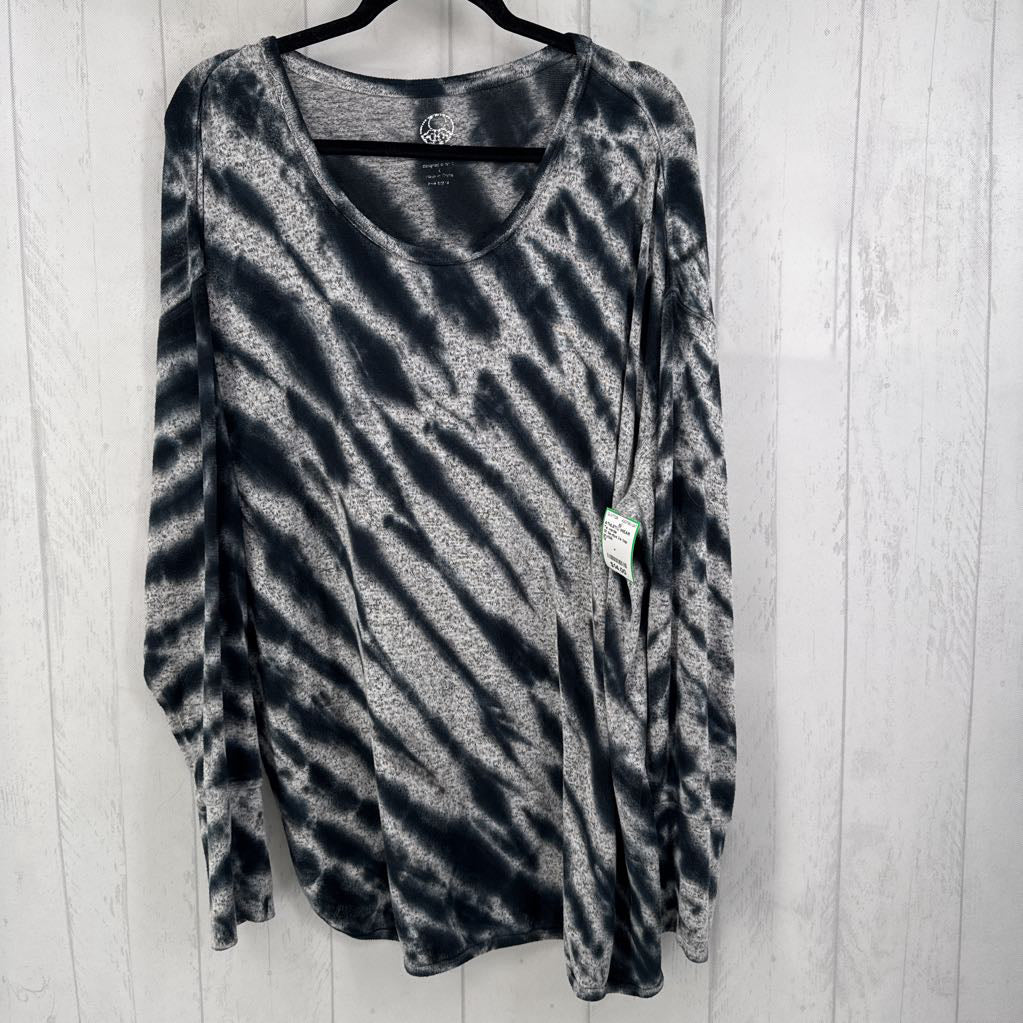 1X tie-dye l/s top