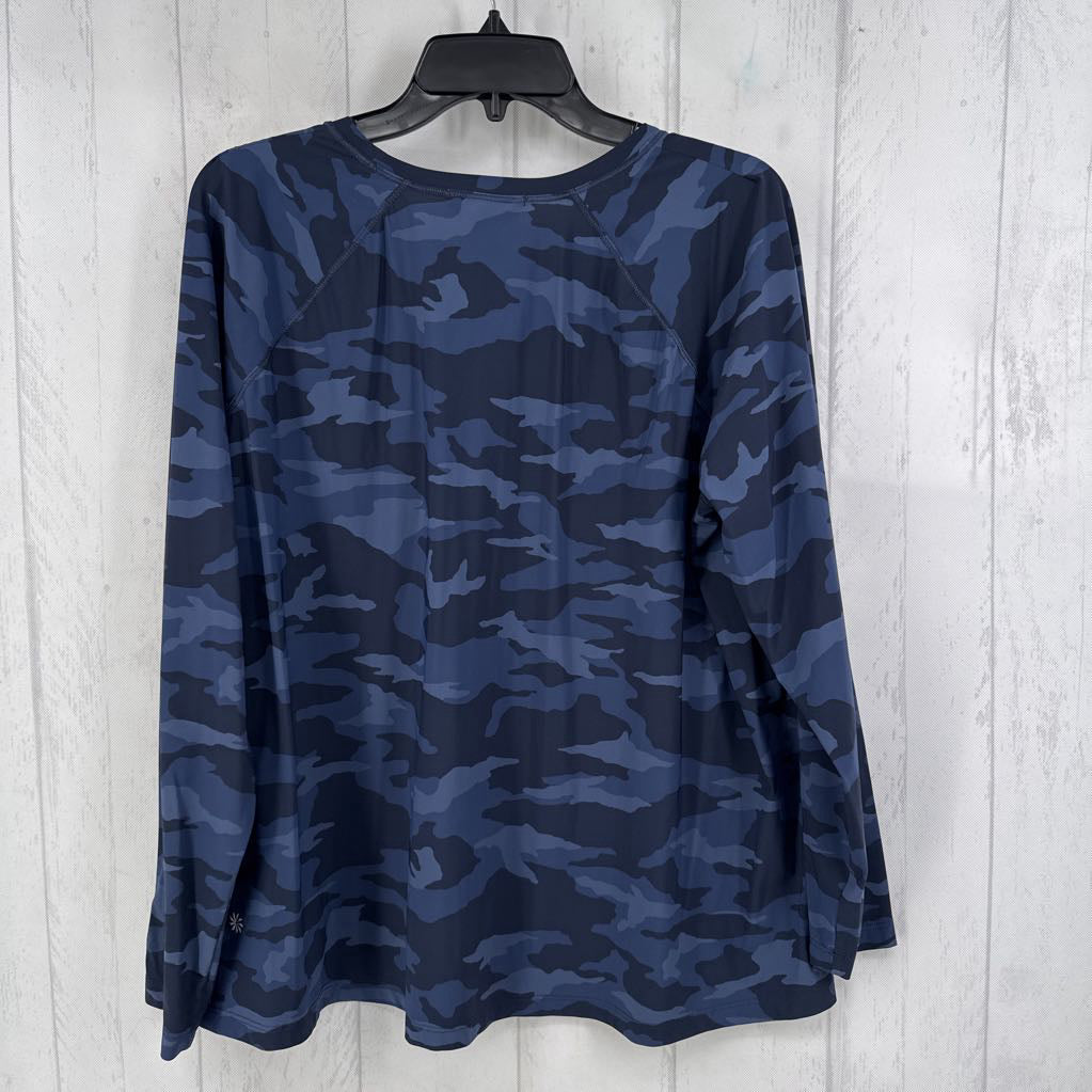 1X camo print l/s top