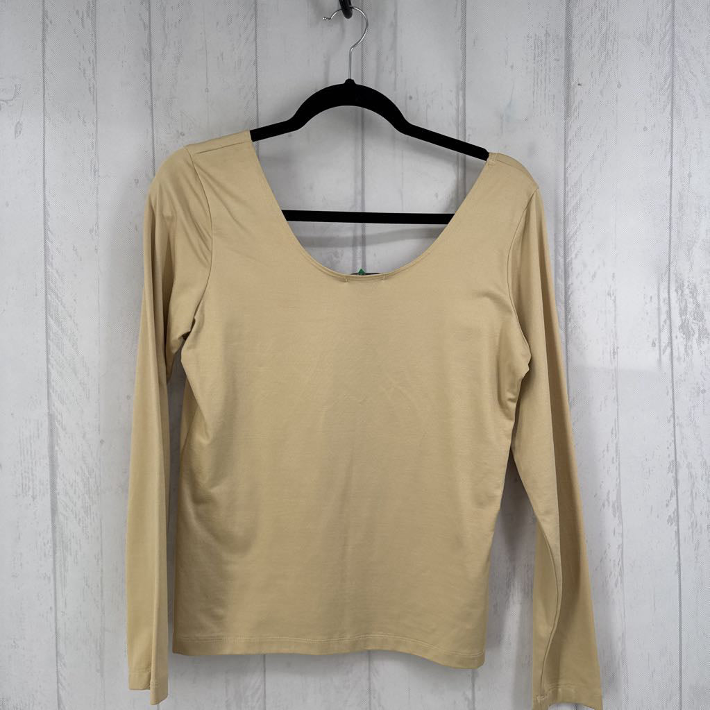 L scoop neck l/s top
