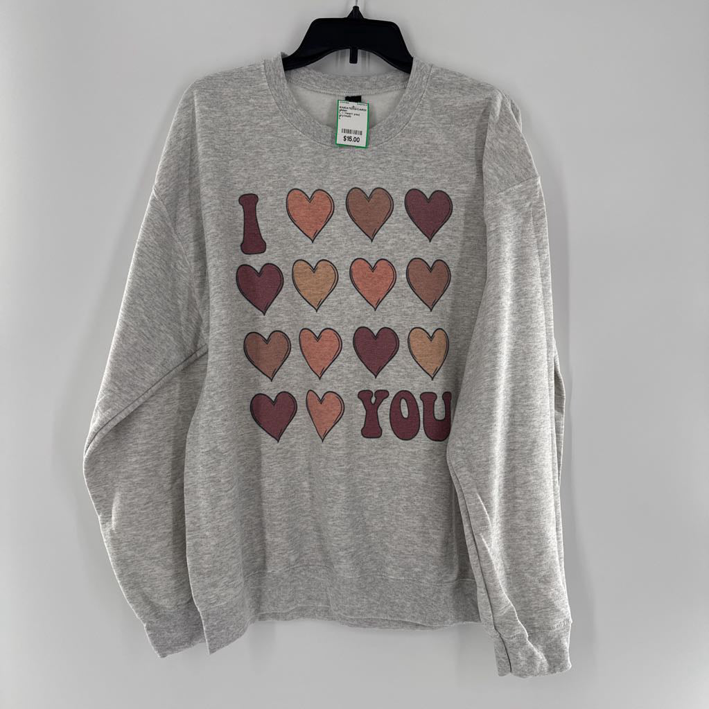 L ( i heart you) sweatshirt