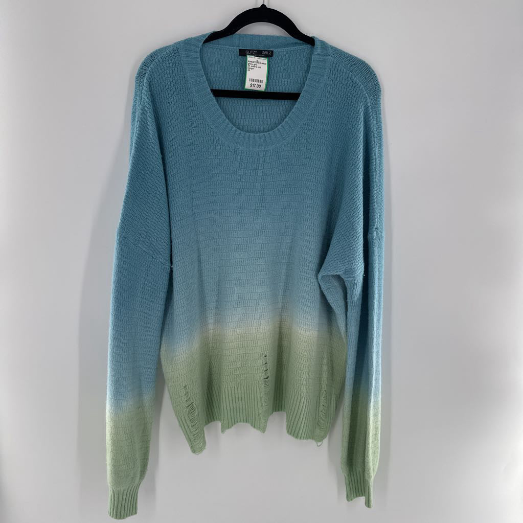 2X ombre knit sweater