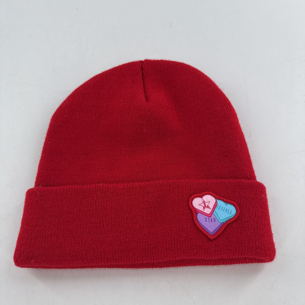 candy hearts beanie