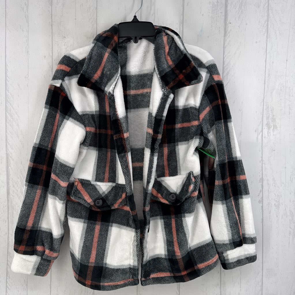 L plaid sherpa jacket
