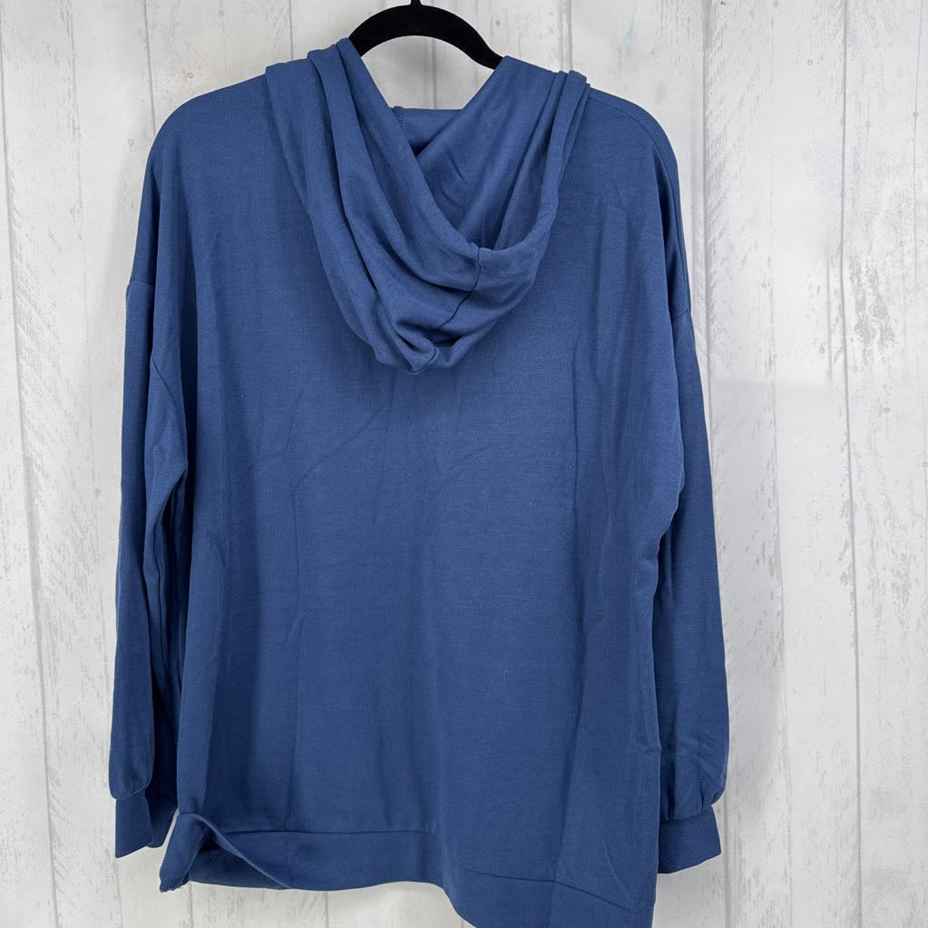 L quarter button down l/s top