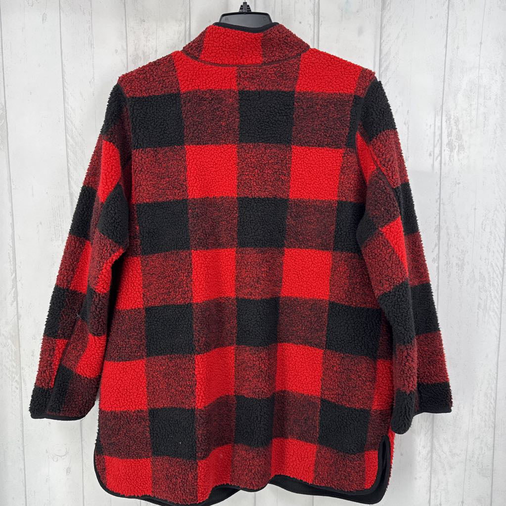 XL checkered sherpa jacket