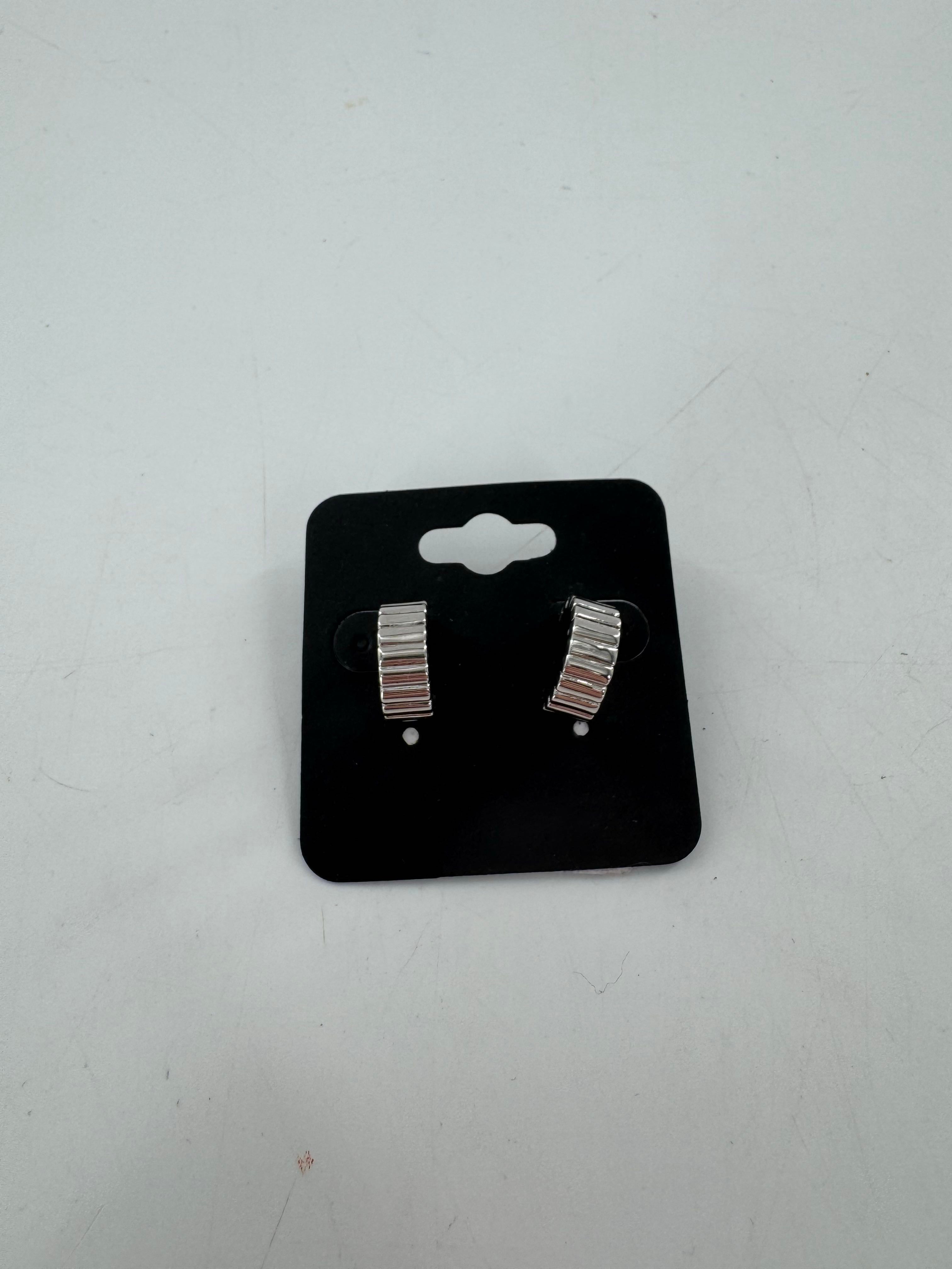 silver tone hoop earrings