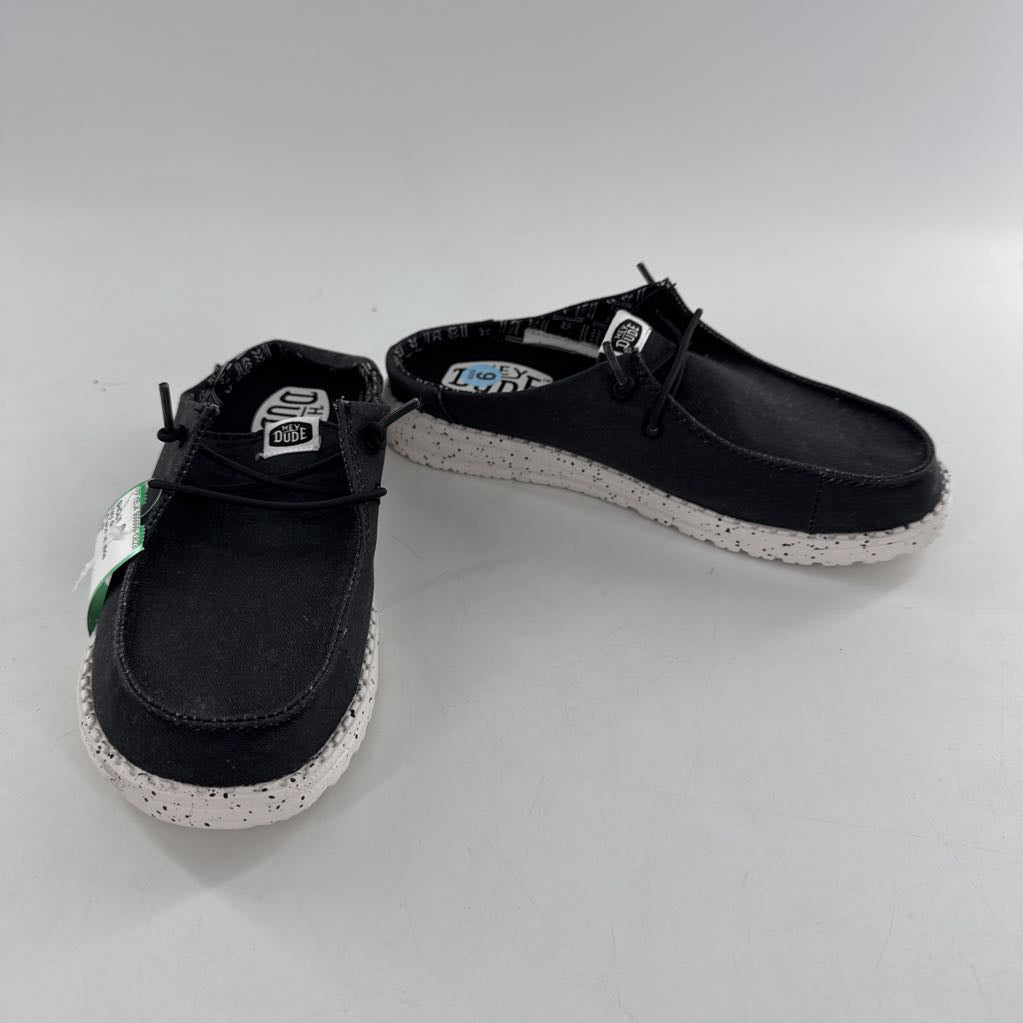 6 lace up slide mules