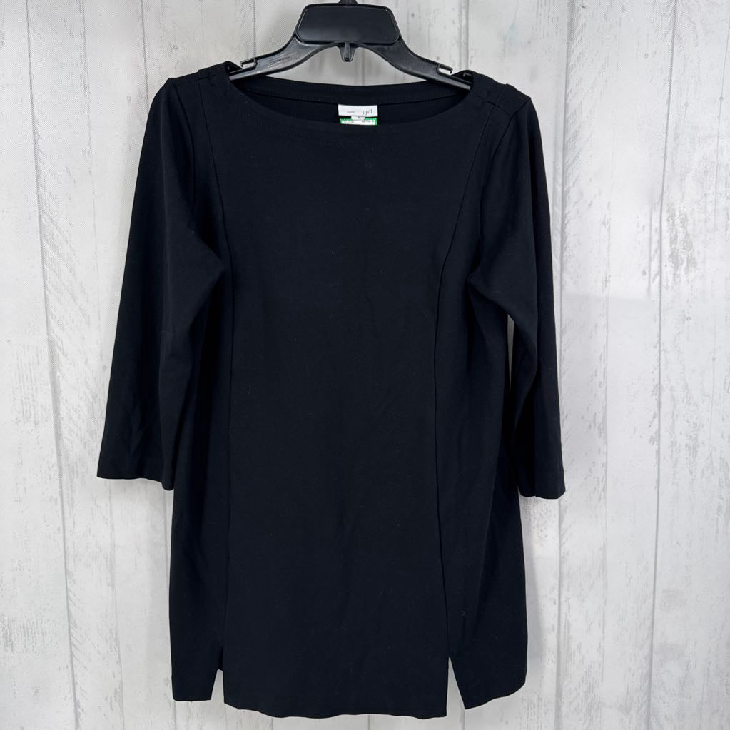 M l/s front slit boat neck top