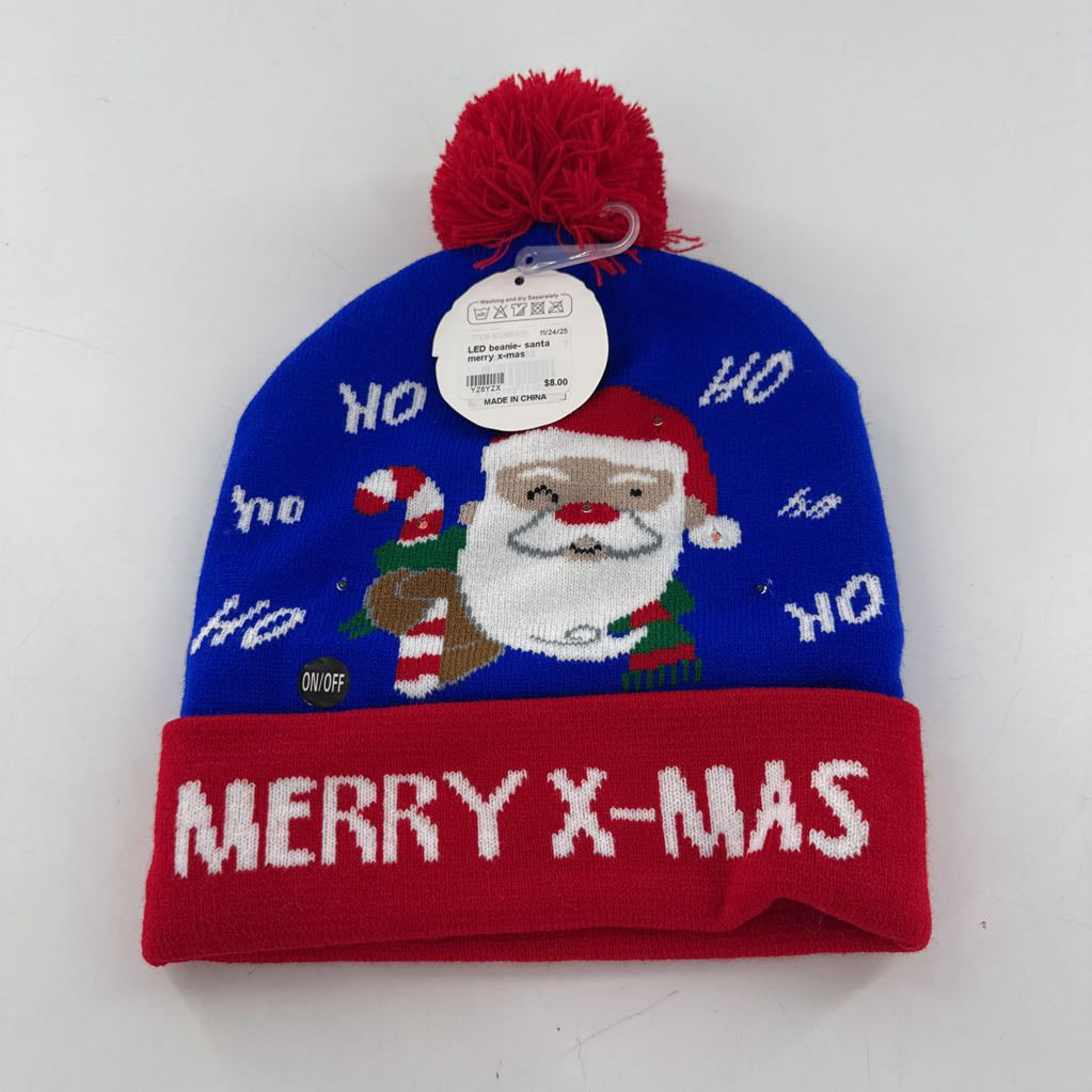 LED beanie- santa merry x-mas