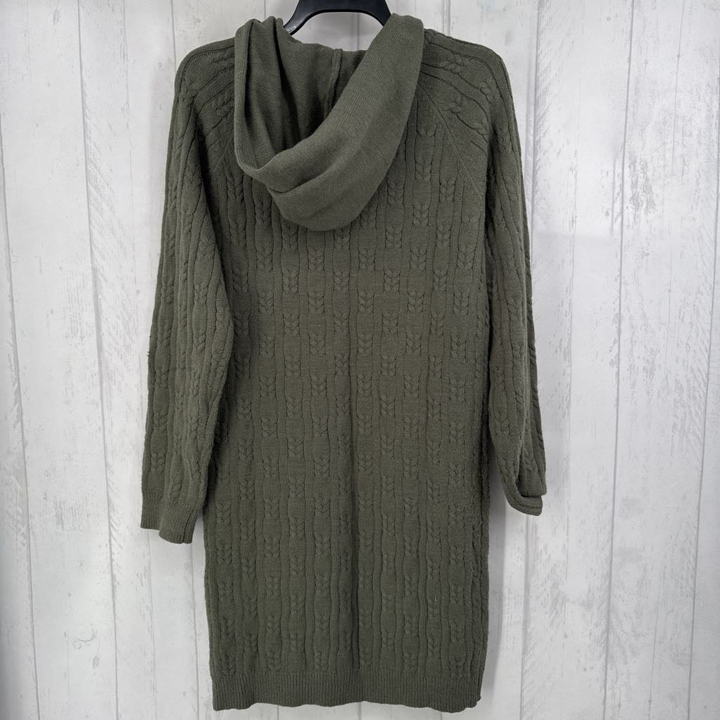 L l/s sweater dress w/ hood