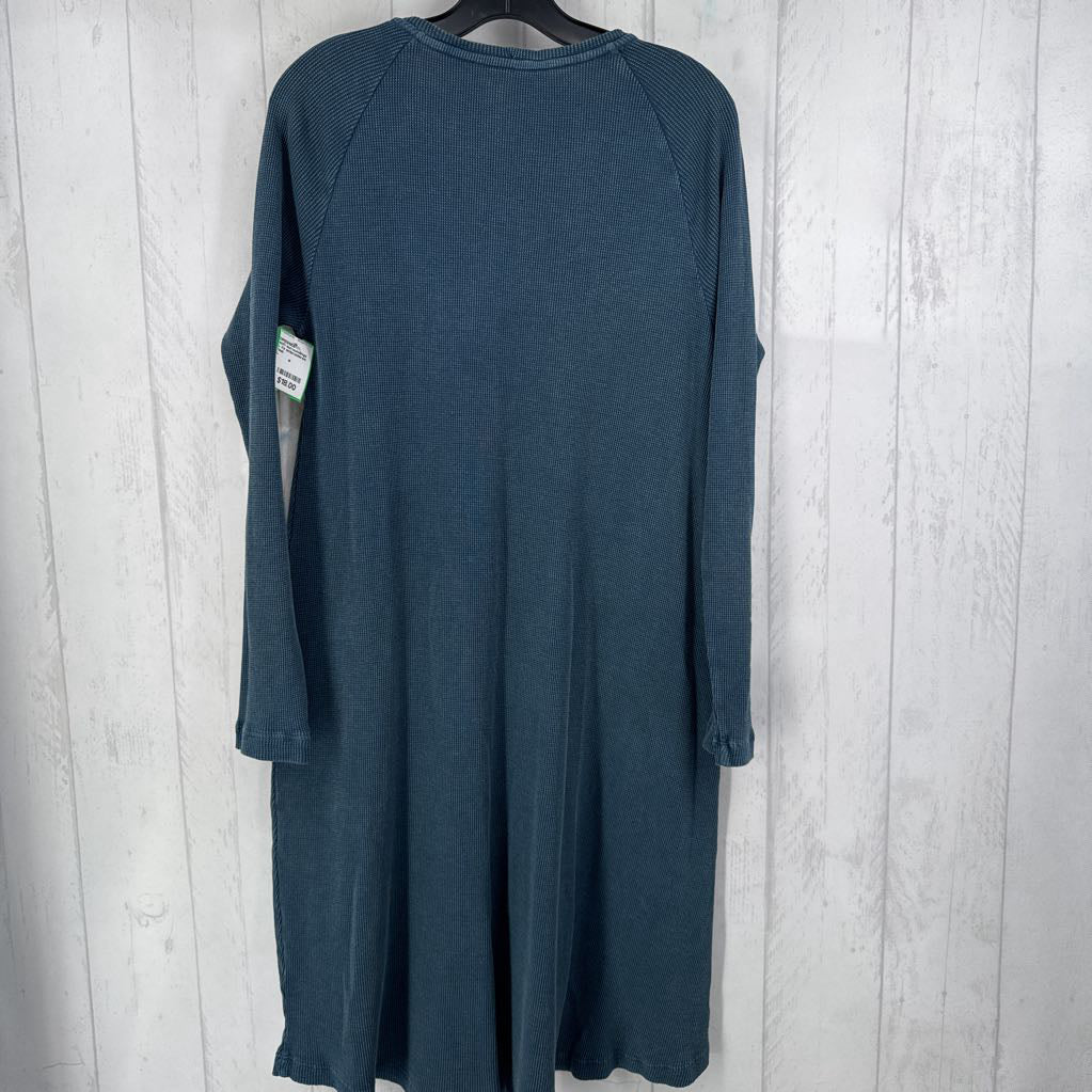 L l/s embroidered v-neck dress