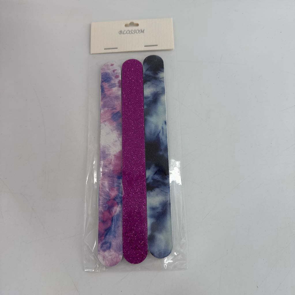 3 pack nail files-tie-dye