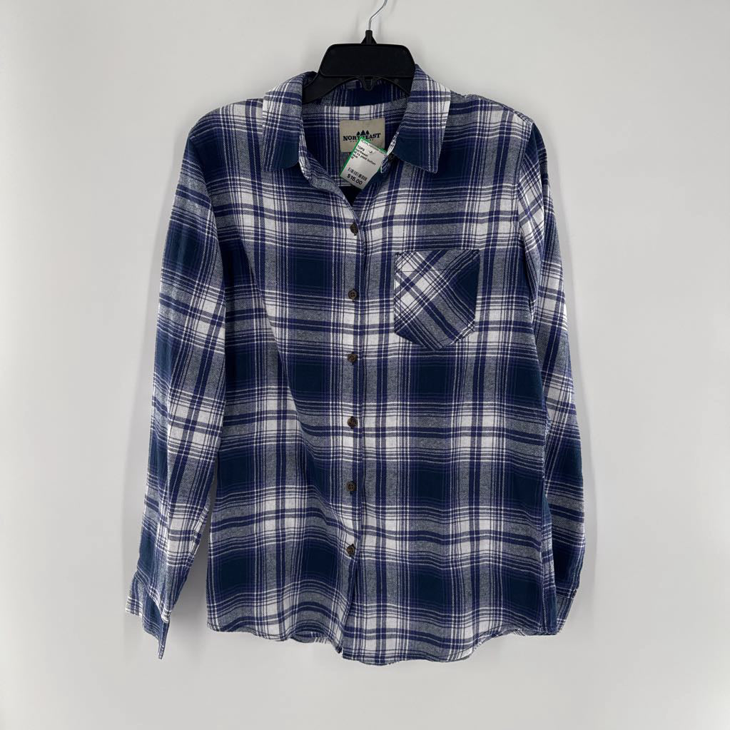 M l/s plaid button shirt