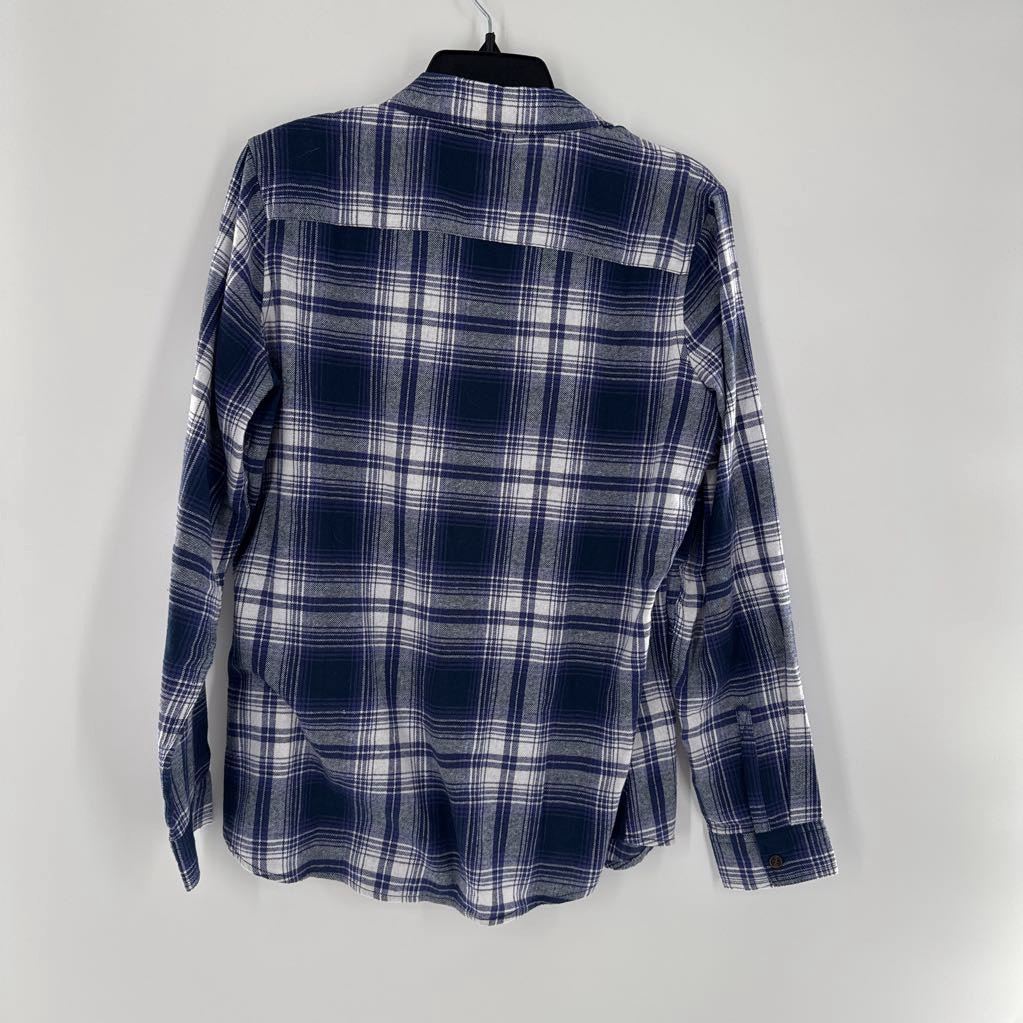 M l/s plaid button shirt